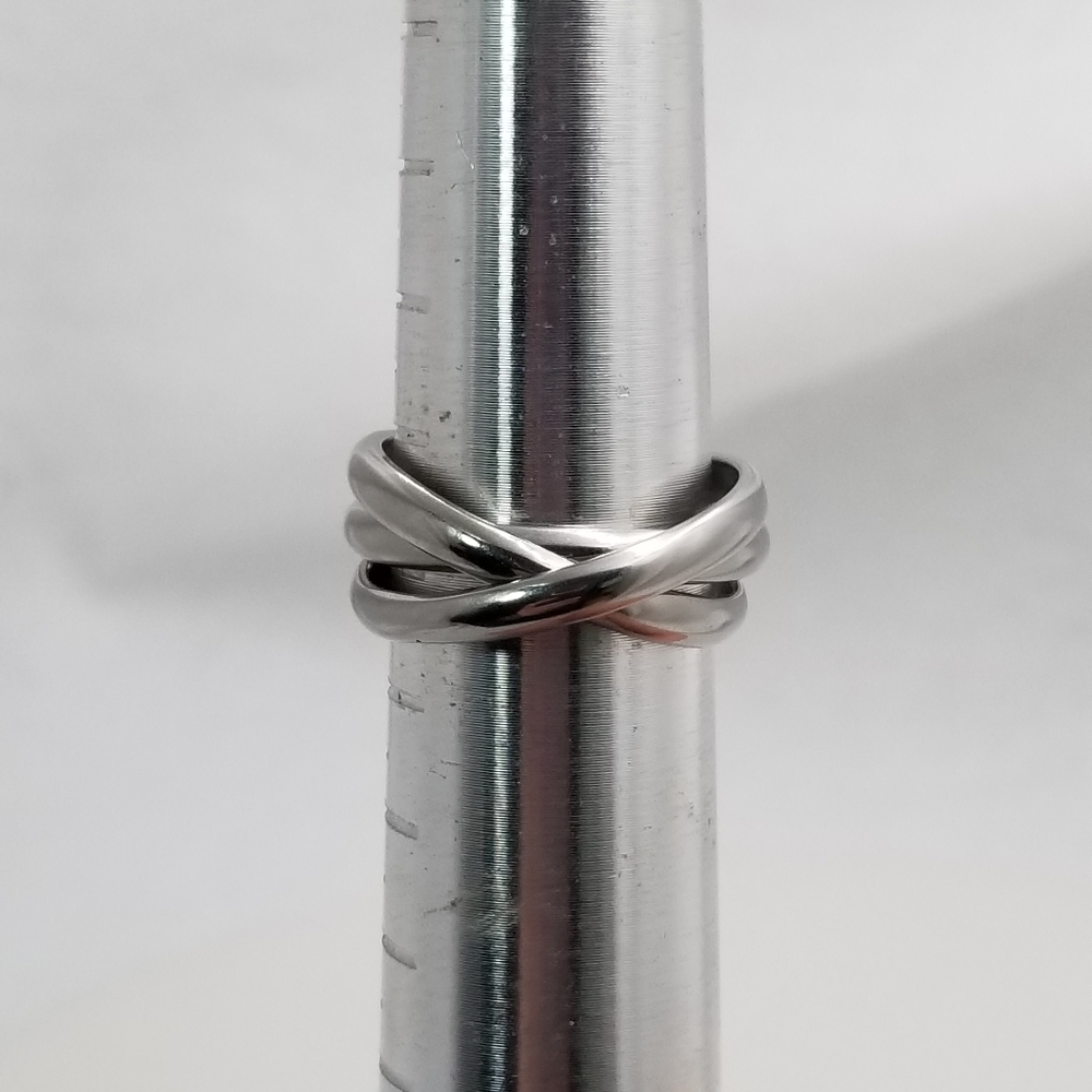 Stainless Steel Triple Rolling Ring Sz 7.75 - Picture 6 of 8